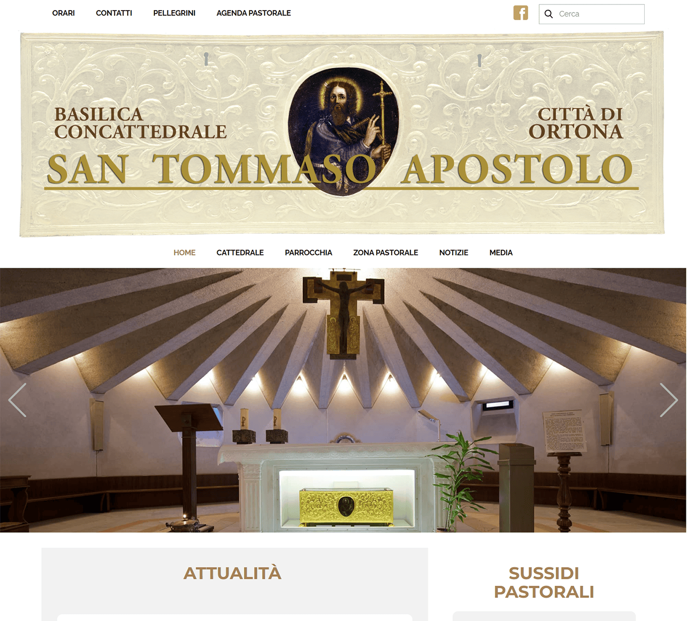 Realizzazione Portale Web Basilica San Tommaso Apostolo Ortona - Jooma Sviluppo Sito Web Basilica San Tommaso Apostolo Ortona